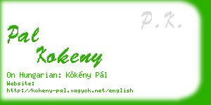 pal kokeny business card