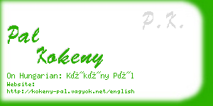 pal kokeny business card